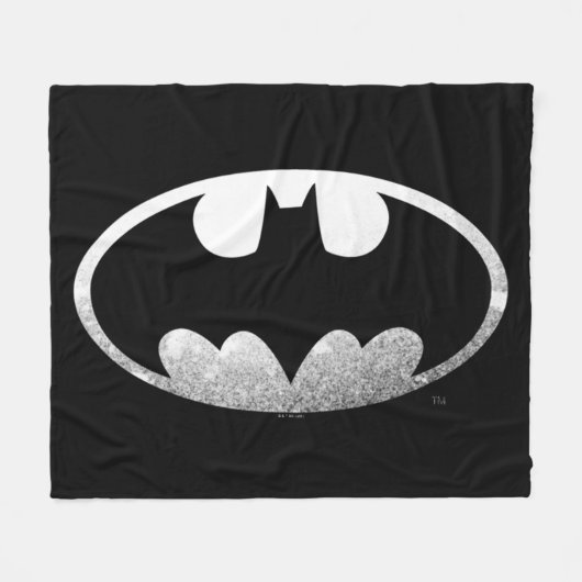 Batman Symbol | Grainy-Logo Fleecedecke (Vorderseite (Horizontal))