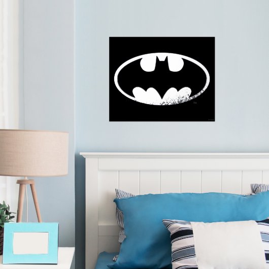 Batman Symbol | Grainy-Logo Foliendrucke (In Situ (Schlafzimmer))