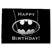 Batman Symbol | Grainy-Logo Große Geschenktüte (Rückseite)