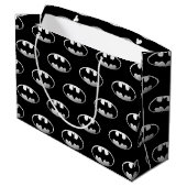 Batman Symbol | Grainy-Logo Große Geschenktüte (Rückseite Schrägansicht)
