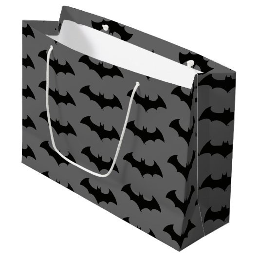 Batman Symbol | Grainy-Logo Große Geschenktüte (Vorderseite Schrägansicht)