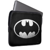 Batman Symbol | Grainy-Logo Laptopschutzhülle (Vorne Rechts)