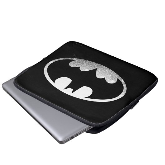 Batman Symbol | Grainy-Logo Laptopschutzhülle (Vorne Knopf)