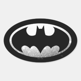 Batman Symbol | Grainy Logo Ovaler Aufkleber