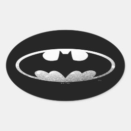 Batman Symbol | Grainy Logo Ovaler Aufkleber