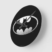 Batman Symbol | Grainy-Logo Runde Wanduhr (Winkel)