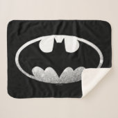 Batman Symbol | Grainy-Logo Sherpadecke (Vorderseite (Horizontal))
