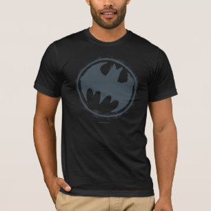 Batman Symbol Graues Grunge-Logo T-Shirt