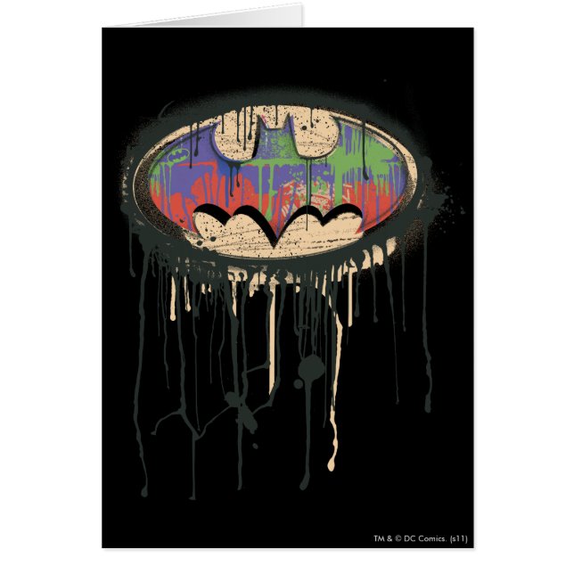 Batman Symbol | Green Lila Red Logo (Vorne)