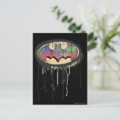 Batman Symbol | Green Lila Red Logo Postkarte (Stehend Vorderseite)