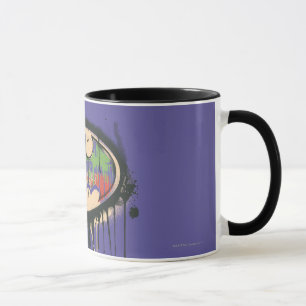 Batman-Symbol Grün Lila Rotes Logo Tasse
