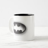 Batman Symbol | Halbtonlogo Zweifarbige Tasse (Vorderseite Links)