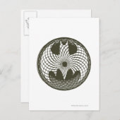 Batman Symbol | Jugendstil-Circle-Logo Postkarte (Vorne/Hinten)