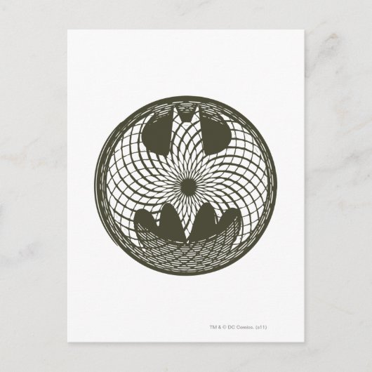 Batman Symbol | Jugendstil-Circle-Logo Postkarte (Vorderseite)