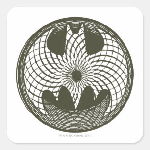 Batman Symbol Jugendstil-Circle-Logo Quadratischer Aufkleber
