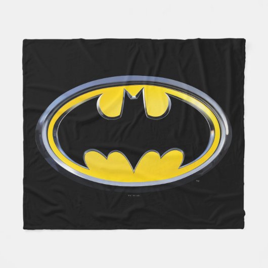 Batman Symbol | Klassisches Logo Fleecedecke (Vorderseite (Horizontal))