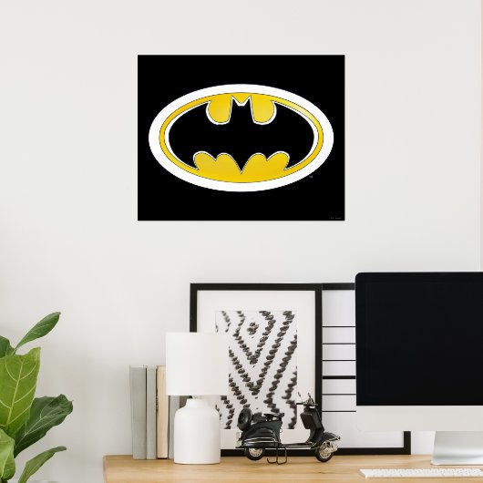 Batman Symbol | Klassisches Logo Foliendrucke (In Situ (Schreibtisch))