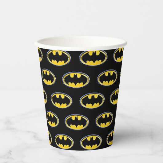 Batman Symbol | Klassisches Logo Pappbecher (Vorderseite)