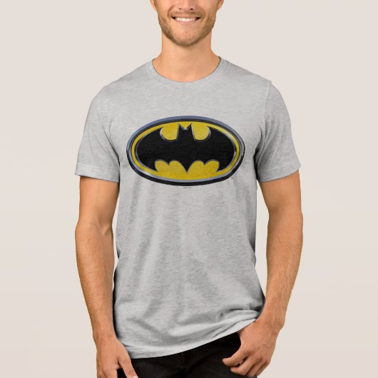 Batman Symbol | Klassisches Logo Tri-Blend Shirt (Vorderseite)