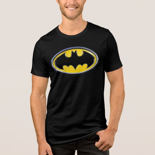 Batman Symbol | Klassisches Logo Tri-Blend Shirt (Vorderseite)