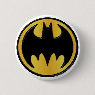 Batman Symbol   Klassisches Round-Logo Button