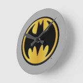 Batman Symbol | Klassisches Round-Logo Runde Wanduhr (Winkel)