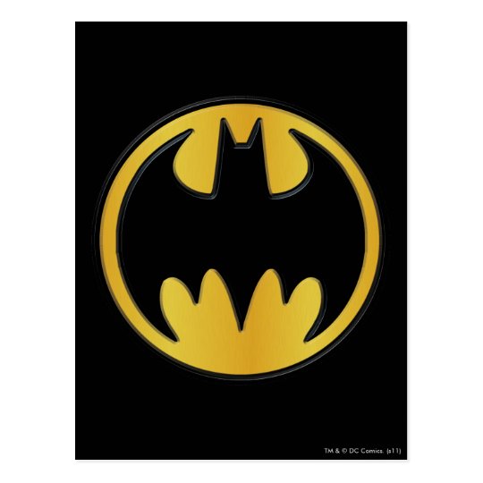 Batman Symbol Klassisches Rundlogo Postkarte Zazzle De
