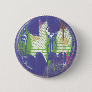 Batman Symbol Lila Circle-Logo Button
