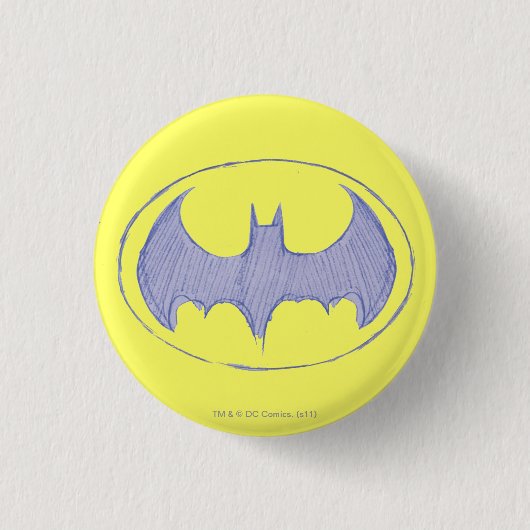 Batman Symbol | Lila Sketchbuch Button (Vorderseite)