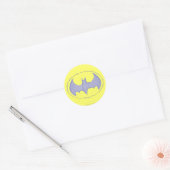 Batman Symbol | Lila Sketchbuch Runder Aufkleber (Umschlag)