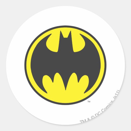 Batman Symbol Logo Fur Bartzirkel Runder Aufkleber Zazzle De