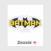 Batman Symbol | Name Gelb/Schwarz Aufkleber (Blatt)