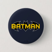 Batman Symbol | Name Gelb/Schwarz Button (Vorderseite)