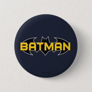 Batman Symbol   Name Gelb/Schwarz Button
