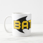 Batman Symbol | Name Gelb/Schwarz Kaffeetasse (Links)