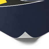 Batman Symbol | Name Gelb/Schwarz Poster (Ecke)