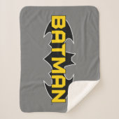 Batman Symbol | Name Gelb/Schwarz Sherpadecke (Vorderseite)