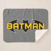 Batman Symbol | Name Gelb/Schwarz Sherpadecke (Vorderseite (Horizontal))
