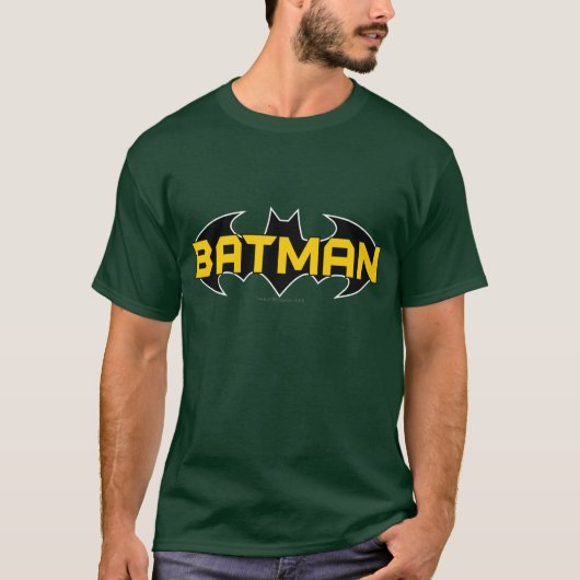 Batman Symbol | Name Gelb/Schwarz T-Shirt (Vorderseite)