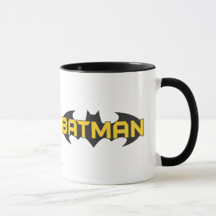 Batman Symbol   Name Gelb/Schwarz Tasse