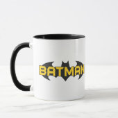 Batman Symbol | Name Gelb/Schwarz Tasse (Links)