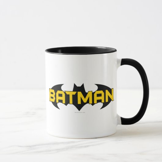 Batman Symbol | Name Gelb/Schwarz Tasse (Rechts)