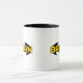 Batman Symbol | Name Gelb/Schwarz Tasse (Zentrum)