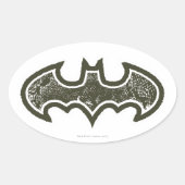 Batman Symbol | Nouveau Logo Ovaler Aufkleber (Vorderseite)
