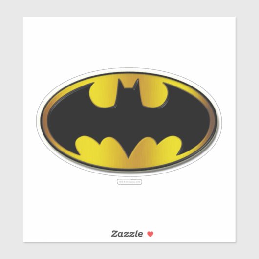Batman Symbol | Oval Gradient Logo Aufkleber (Blatt)