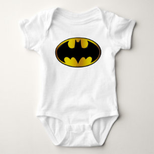 Batman Symbol   Oval Gradient Logo Baby Strampler
