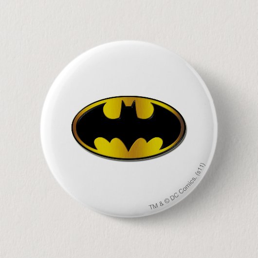 Batman Symbol | Oval Gradient Logo Button (Vorderseite)