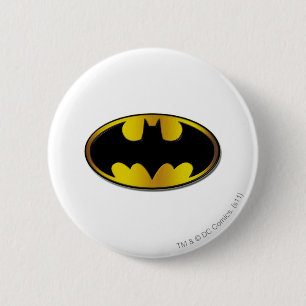 Batman Symbol   Oval Gradient Logo Button