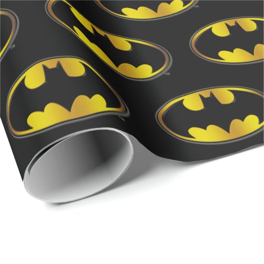 Batman Symbol | Oval Gradient Logo Geschenkpapier (Rolleneckpunkt)