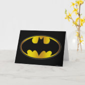 Batman Symbol | Oval Gradient Logo Karte (Gelbe Blume)